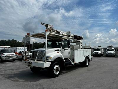 2007 International 7300 SFA 4X4 Digger Derrick Truck - Terex Telelect Commander 4045 Digger Derrick