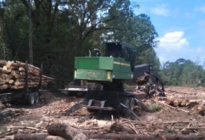 2009 John Deere 437C Log Loader - Delimber