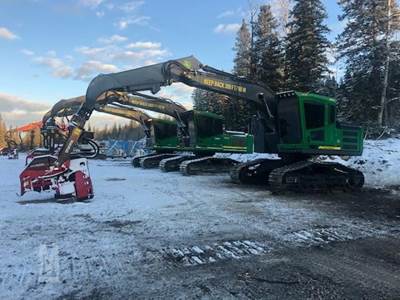 2019 John Deere 2154G Logging Processor - Waratah HTH622C Harvester Head