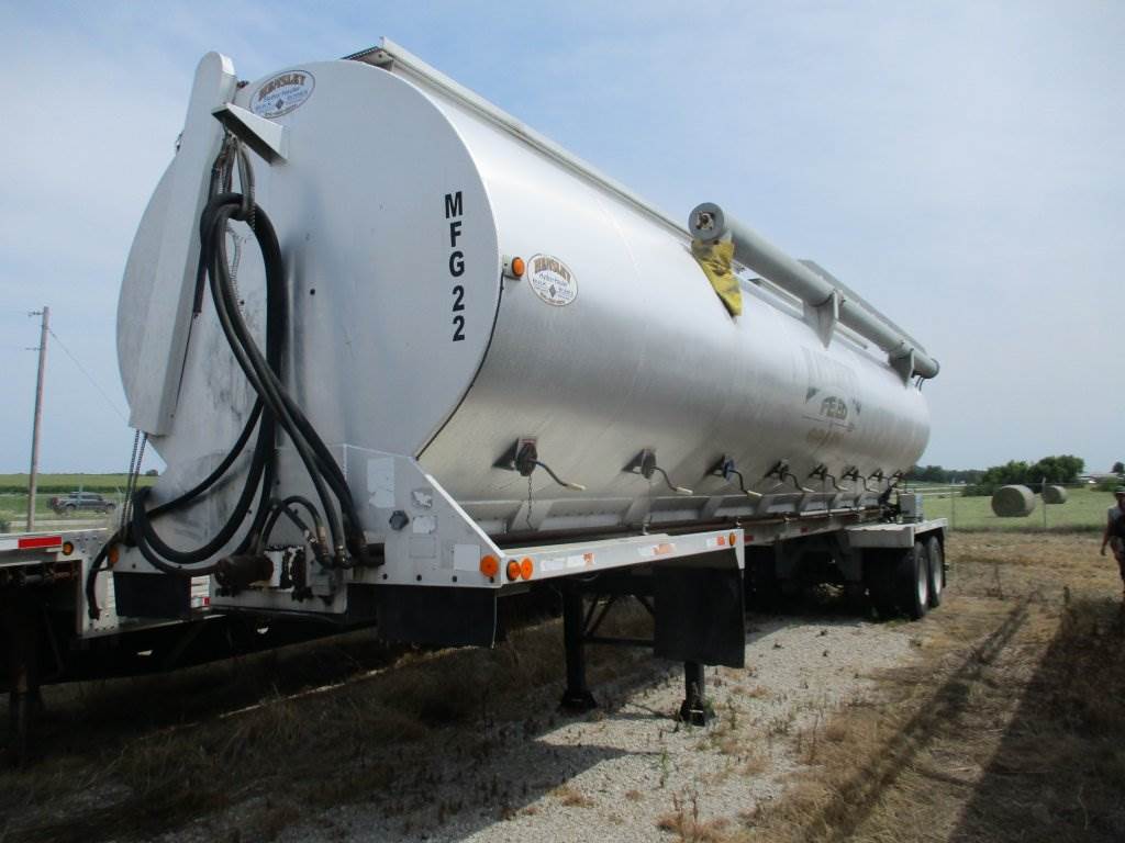 2002 Hensley 36' Bulk Feed Trailer ATLR36328 Galvanized Augers
