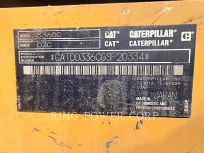 Caterpillar 336 GC Excavator