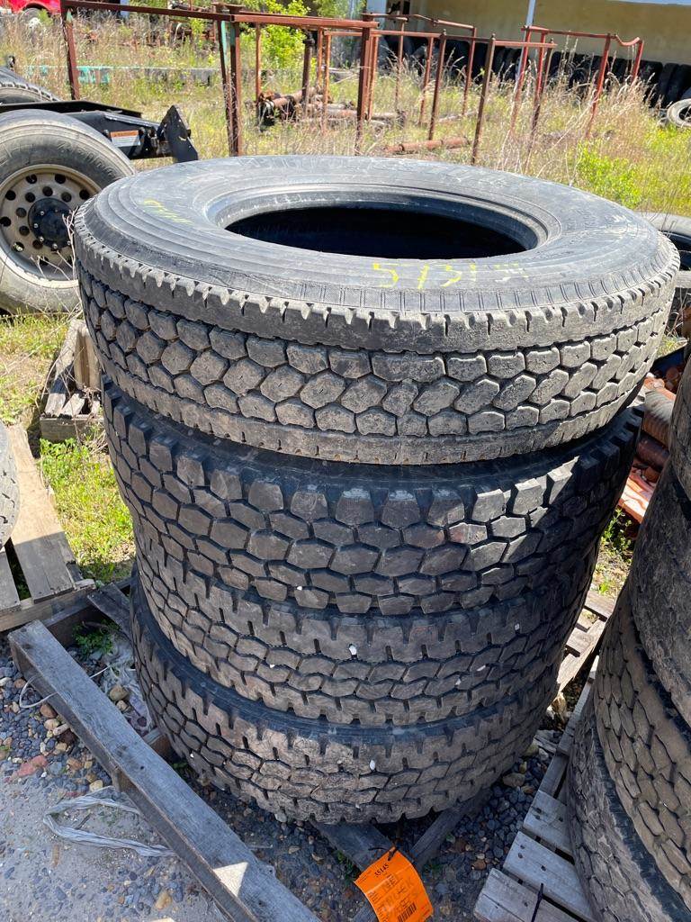 4 LOW PROFILE 22.5 VIRGIN TIRES For Sale Jasper, AL 35145