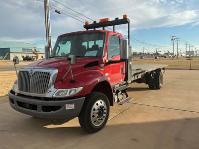 International MV607 Auxiliary Axle Cab & Chassis Truck - 300HP, 6 Speed Automatic