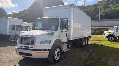 Freightliner M2 106 24 ft Box Truck - 300HP, 9 Speed Manual, Roll up Door, Liftgate
