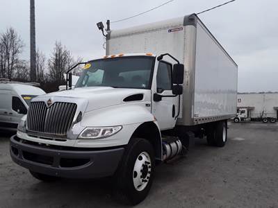 International MV607 24 ft Box Truck - 240HP, 6 Speed Automatic, Roll up Door