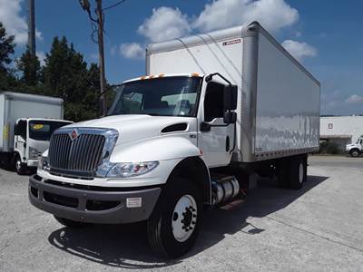 International MV607 24 ft Box Truck - 240HP, 6 Speed Automatic, Roll up Door