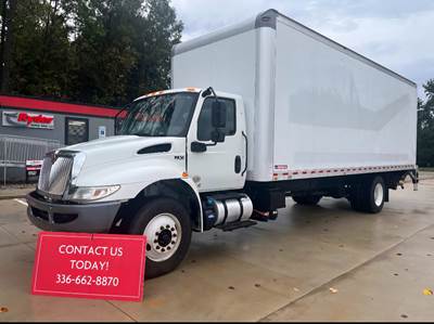International MV607 26 ft Box Truck - 240HP, 6 Speed Automatic, Roll up Door, Liftgate
