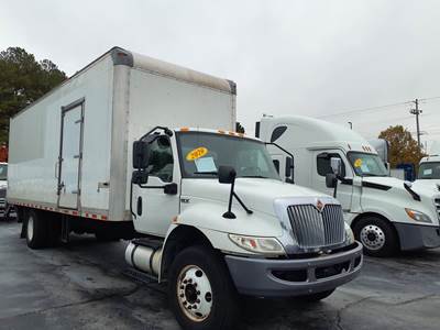 International MV607 26 ft Box Truck - 280HP, 6 Speed Automatic, Roll up Door, Liftgate