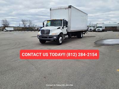 International MV607 26 ft Box Truck - 240HP, 6 Speed Automatic, Roll up Door, Liftgate