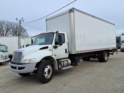 International MV607 26 ft Box Truck - 240HP, 6 Speed Automatic, Roll up Door, Liftgate