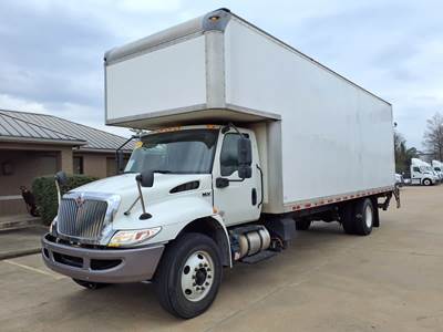 International MV607 26 ft Box Truck - 240HP, 6 Speed Automatic, Roll up Door, Liftgate