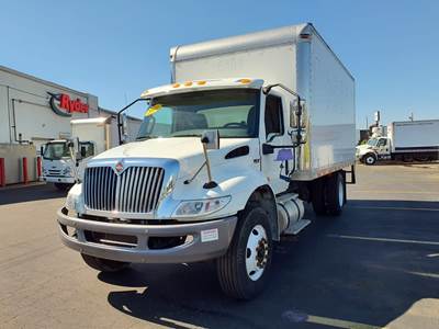 International MV607 18 ft Box Truck - 260HP, 6 Speed Automatic, Roll up Door