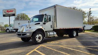 International MV607 18 ft Box Truck - 260HP, 6 Speed Automatic, Roll up Door