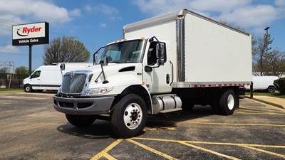 International MV607 18 ft Box Truck - 260HP, 6 Speed Automatic, Roll up Door