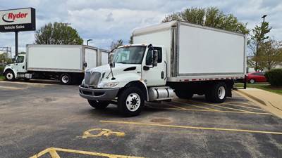 International MV607 18 ft Box Truck - 260HP, 6 Speed Automatic, Roll up Door