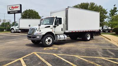 International MV607 18 ft Box Truck - 260HP, 6 Speed Automatic, Roll up Door
