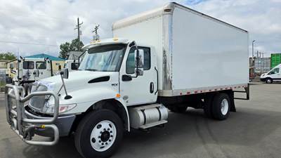 International MV607 18 ft Box Truck - 325HP, 6 Speed Automatic, Roll up Door