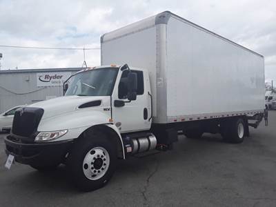 International MV607 26 ft Box Truck - 240HP, 6 Speed Automatic, Roll up Door, Liftgate
