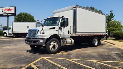 International MV607 18 ft Box Truck - 260HP, 6 Speed Automatic, Roll up Door