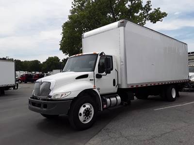 International MV607 26 ft Box Truck - 240HP, 6 Speed Automatic, Roll up Door, Liftgate