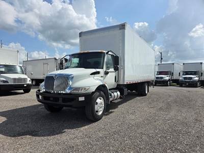 International MV607 26 ft Box Truck - 280HP, 6 Speed Automatic, Roll up Door, Liftgate