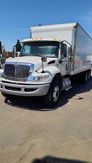 International MV607 26 ft Box Truck - 350HP, 6 Speed Automatic, Roll up Door, Liftgate