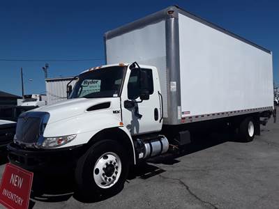International MV607 26 ft Box Truck - 240HP, 6 Speed Automatic, Roll up Door, Liftgate