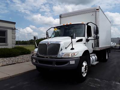 International MV607 18 ft Box Truck - 325HP, 6 Speed Automatic, Roll up Door