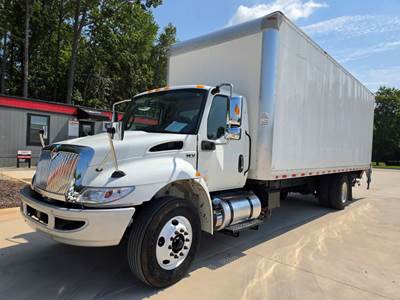 International MV607 26 ft Box Truck - 240HP, 6 Speed Automatic, Roll up Door, Liftgate