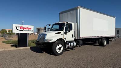 International MV607 26 ft Box Truck - 240HP, 6 Speed Automatic, Roll up Door, Liftgate