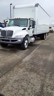 International MV607 26 ft Box Truck - 240HP, 6 Speed Automatic, Roll up Door