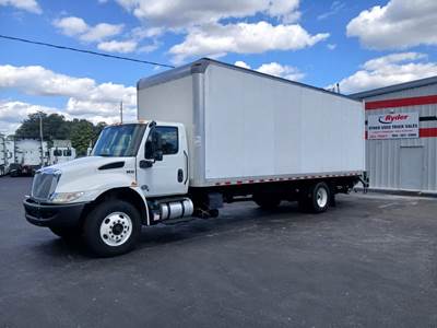 International MV607 26 ft Box Truck - 240HP, 6 Speed Automatic, Roll up Door, Liftgate