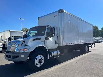 International MV607 26 ft Box Truck - 240HP, 6 Speed Automatic, Roll up Door, Liftgate