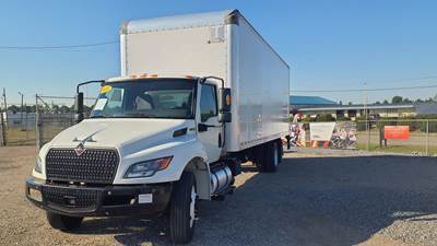 International MV607 26 ft Box Truck - 240HP, 6 Speed Automatic, Roll up Door, Liftgate