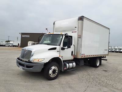 International MV607LP 16 ft Box Truck - 240HP, 6 Speed Automatic, Swing Door