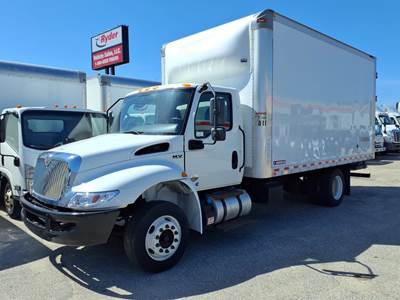 International MV607LP 16 ft Box Truck - 240HP, 6 Speed Automatic, Swing Door