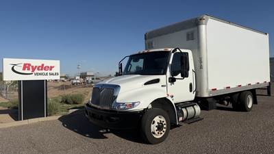 International MV607LP 18 ft Box Truck - 240HP, 6 Speed Automatic, Roll up Door
