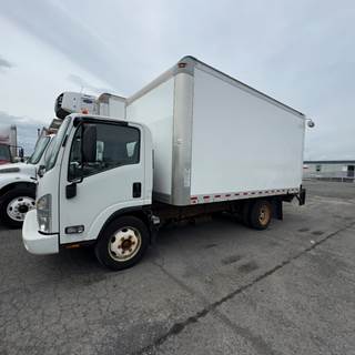 Isuzu NPR 16 ft Box Truck - 297HP, 6 Speed Automatic, Roll up Door, Liftgate