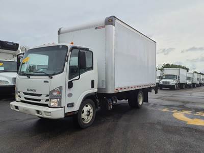 Isuzu NPR 16 ft Box Truck - 215HP, 6 Speed Automatic, Roll up Door, Liftgate