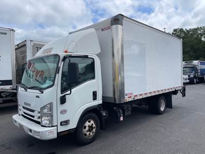 Isuzu NPR 16 ft Box Truck - 215HP, 6 Speed Automatic, Roll up Door, Liftgate