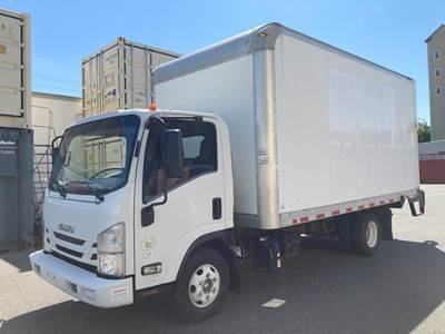 Isuzu NPR 16 ft Box Truck - 215HP, 6 Speed Automatic, Roll up Door, Liftgate