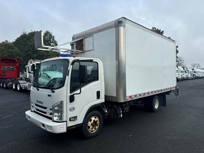 Isuzu NPR 16 ft Box Truck - 215HP, 6 Speed Automatic, Roll up Door, Liftgate