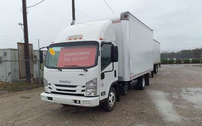 Isuzu NPR 16 ft Box Truck - 215HP, 6 Speed Automatic, Roll up Door