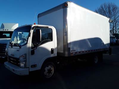 Isuzu NPR 16 ft Box Truck - 297HP, 6 Speed Automatic, Roll up Door, Liftgate
