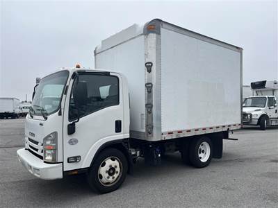 Isuzu NPR 12 ft Box Truck - 215HP, 6 Speed Automatic, Roll up Door