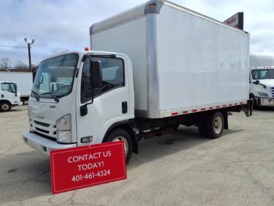 Isuzu NPR 16 ft Box Truck - 297HP, 6 Speed Automatic, Roll up Door, Liftgate
