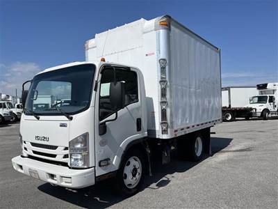 Isuzu NPR 12 ft Box Truck - 215HP, 6 Speed Automatic, Roll up Door