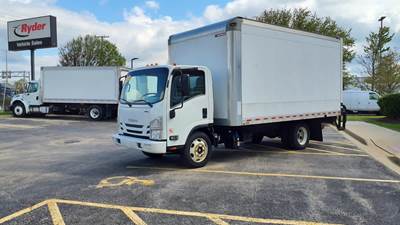 Isuzu NPR 16 ft Box Truck - 215HP, 6 Speed Automatic, Roll up Door, Liftgate