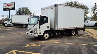 Isuzu NPR 16 ft Box Truck - 215HP, 6 Speed Automatic, Roll up Door, Liftgate