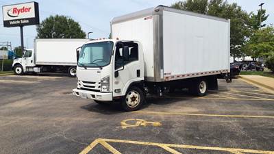 Isuzu NPR 16 ft Box Truck - 215HP, 6 Speed Automatic, Roll up Door, Liftgate